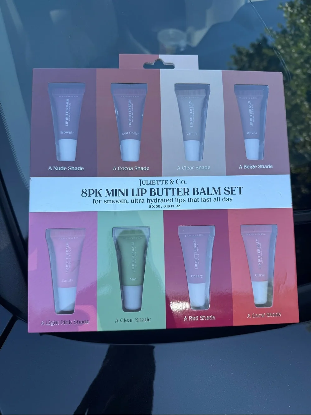 8-Pack Mini Lip Butter Balm Set — Mixed Pinks, Red, Coral & Neutrals